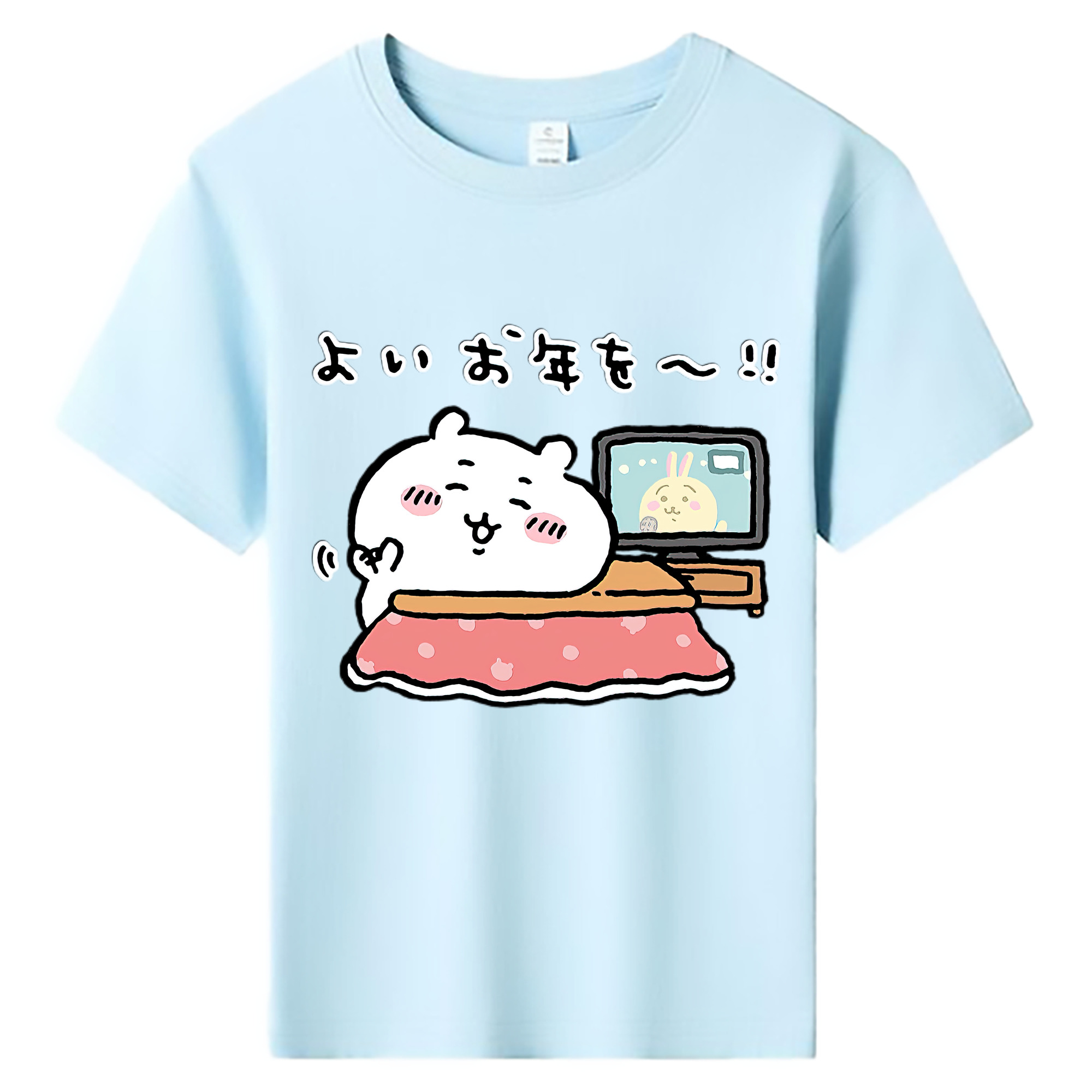 （画像用） ちいかわ ちいかわ Chii-kawa chiikawa 綿100％キッズTシャツ（フロントプリント）
